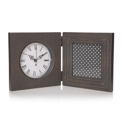 Shruti Grey Photo Frame with Clock