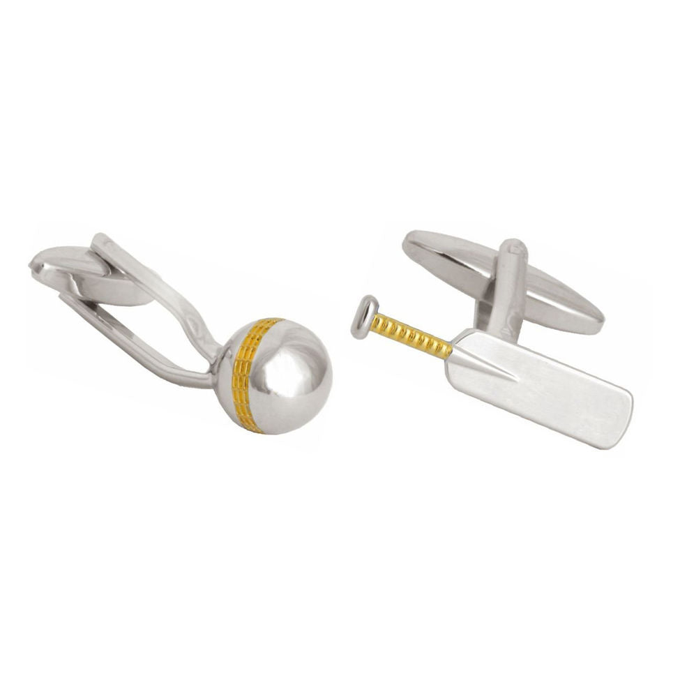 Cricket Bat and Ball Cufflinks Loving Home