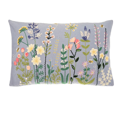 Embroidered Meadow Cushion