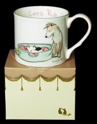 Cats Rule OK Small Mug by Two Bad Mice