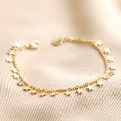 Tiny Star Charm Bracelet in Gold