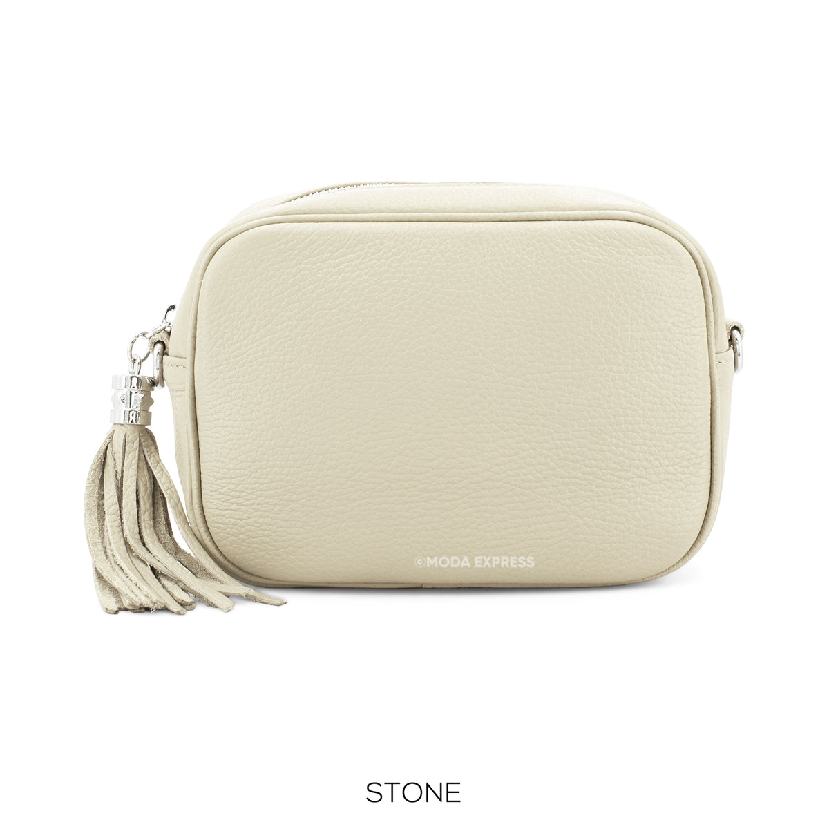 Italian Leather Cross Body Bag, Stone Loving Home