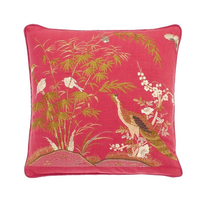 Oriental, Embroidered Cushion