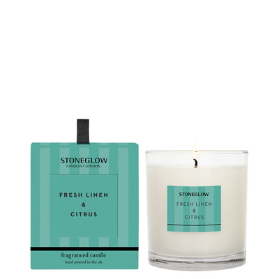 Stoneglow Fresh Linen & Citrus Scented Candle