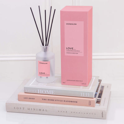 Love - Gardenia and Sweet Pear Reed Diffuser by Stoneglow