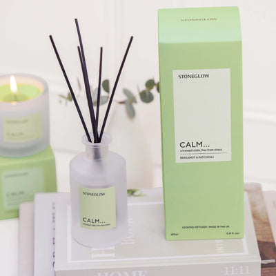 Calm - Bergamot and Patchouli Reed Diffuser by Stoneglow