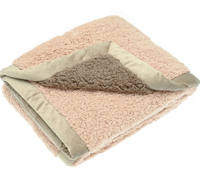 Cosy Sherpa Throw, Blush