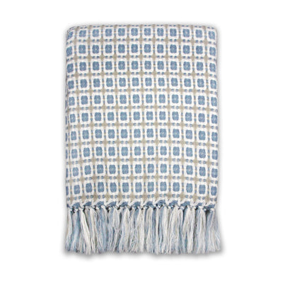 Shruti Squared Throw, Powder Blue