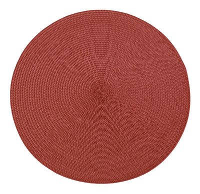 Circular Ribbed Placemat, Merlot