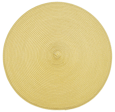 Circular Ribbed Placemat, Saffron