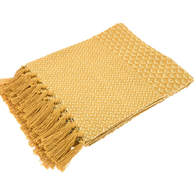 Carnival Recycled Cotton Throw, Yellow