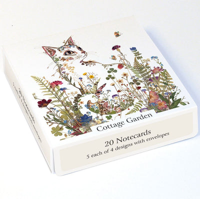 Set of 20 Notecards and Envelopes - Cottage Garden