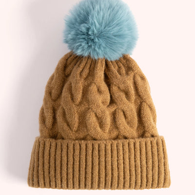 Chocolate Elise Bobble Hat by Powder