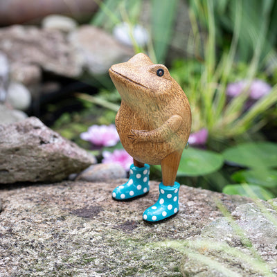 DCUK Jolly Frogs, Blue Spotty Boots