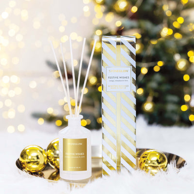 Festive Wishes Reed Diffuser - Orange, Cinnamon and Clove by Stoneglow