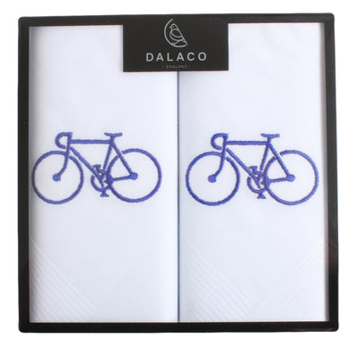 Bicycle Embroidered Handkerchief Set