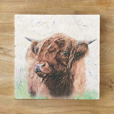 Highland Hamish Natural Stone Marble Coaster