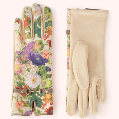 Faux Suede Kylie Gloves in Cream by Powder