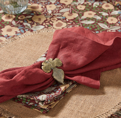Merlot Linen Napkins, Set of Two