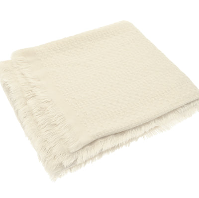 Soft Weave Throw, Cream