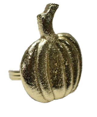 Pumpkin Napkin Ring, Gold