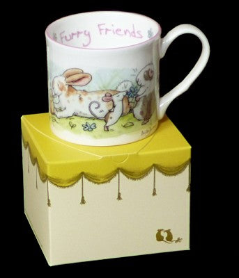 Furry Friends Small Mug by Two Bad Mice