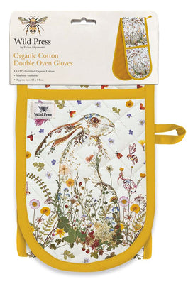 Wildflower Hare Double Oven Gloves