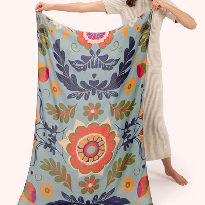 Winter Ice Floral Print Scarf by Powder
