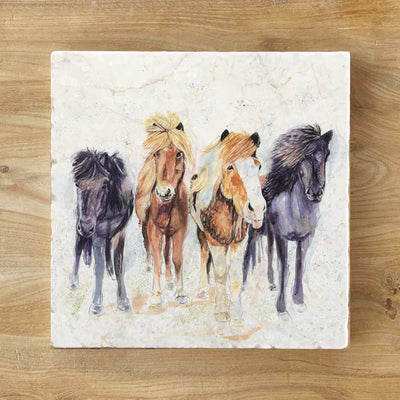 The Pony Club Natural Stone Marble Coaster