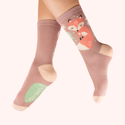 Scandi Fox Ankle Socks by Powder