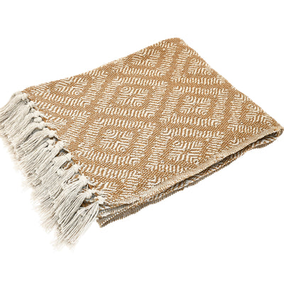 Diamond Recycled Throw, Saffron