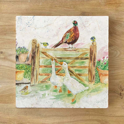 The Gardening Club Natural Stone Marble Coaster