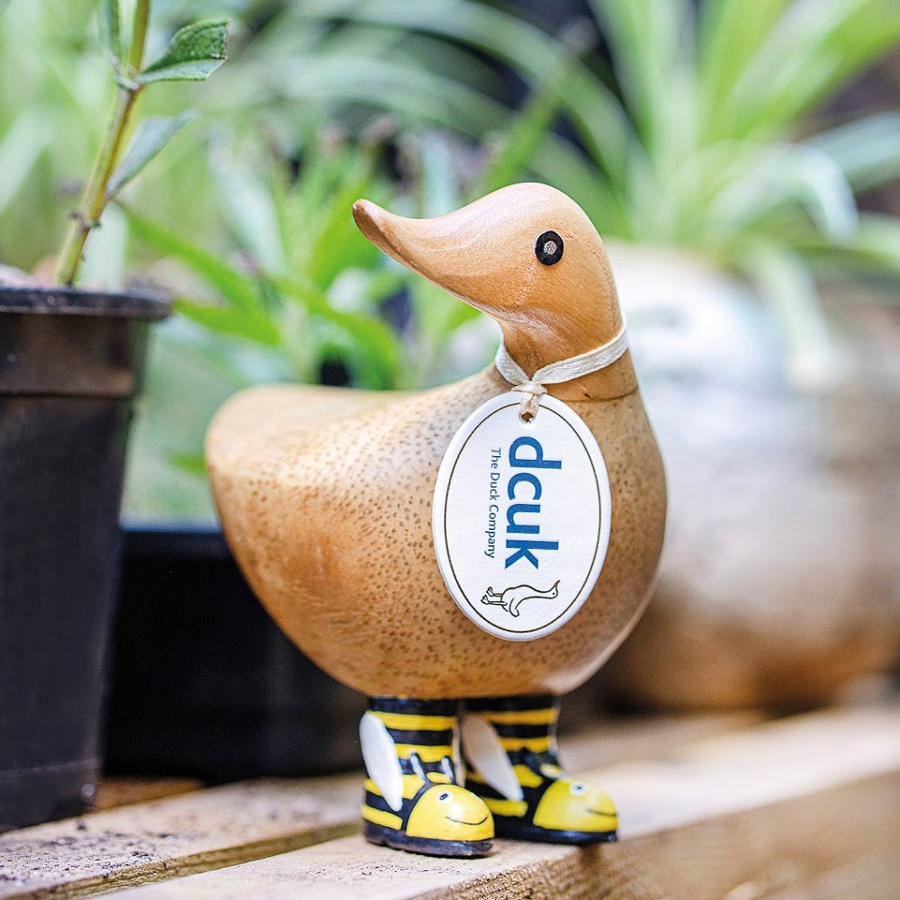 Wood Duck Duck With Wellies Garden Ornament Wayfair Garden Statues