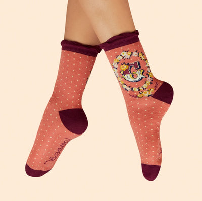Letter G Ankle Socks by Powder