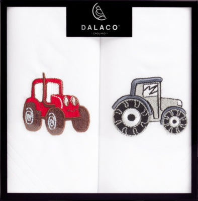 Tractors Embroidered Handkerchief Set