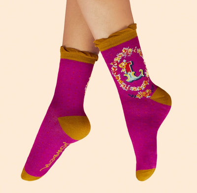 Letter L Ankle Socks by Powder