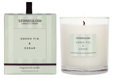 Green Fig and Cedar Candle by Stoneglow