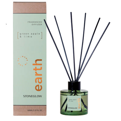 Elements- Earth- Green Apple & Lime Reed Diffuser- Stoneglow