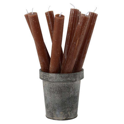 Rustic Dinner Candle, Rich Brown