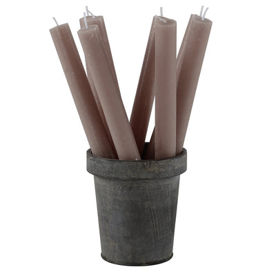 Rustic Dinner Candle, Latte