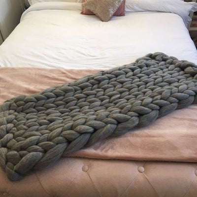 Merino Wool Baby / Lap Blanket, Grey