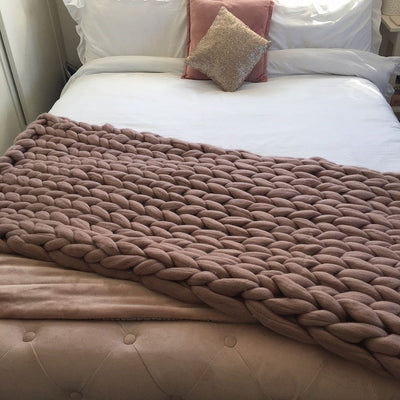 Merino Wool Medium Blanket, Pink