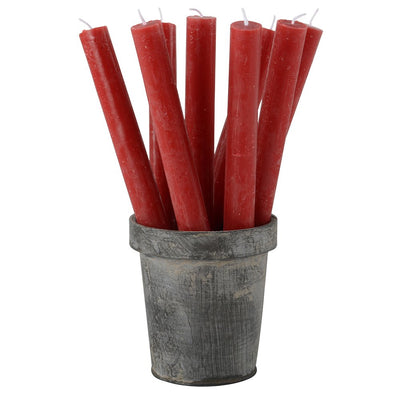 Rustic Dinner Candle, Red