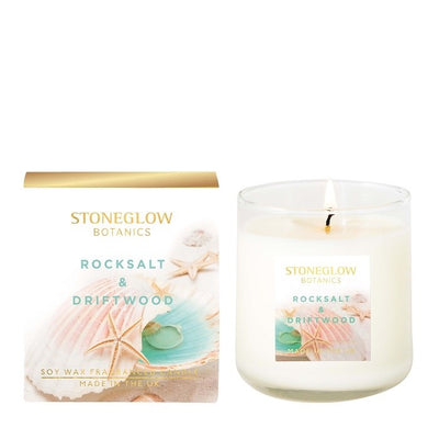 Rocksalt and Driftwood Candle by Stoneglow