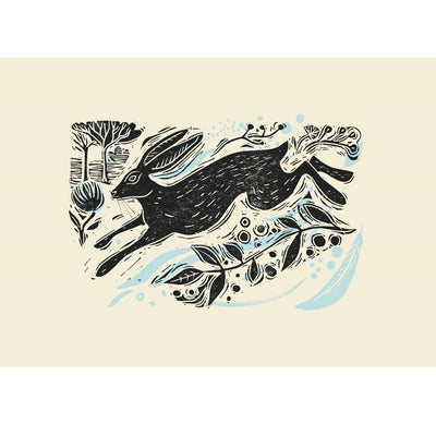 Running Hare Unframed Print by Sam Wilson Studio