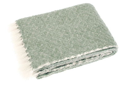 Wool Blend Reversible Throw, Sage
