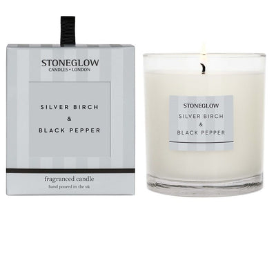 Silver Birch and Black Pepper Candle by Stoneglow