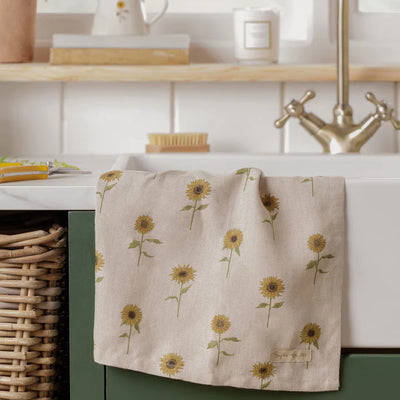 Sunflower Linen Tea Towel by Sophie Allport